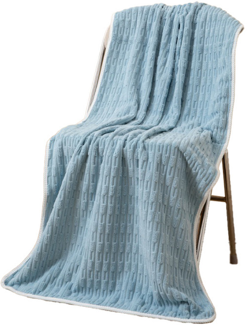 원이네 포근한 바스타월 극세사, 블루, 1개