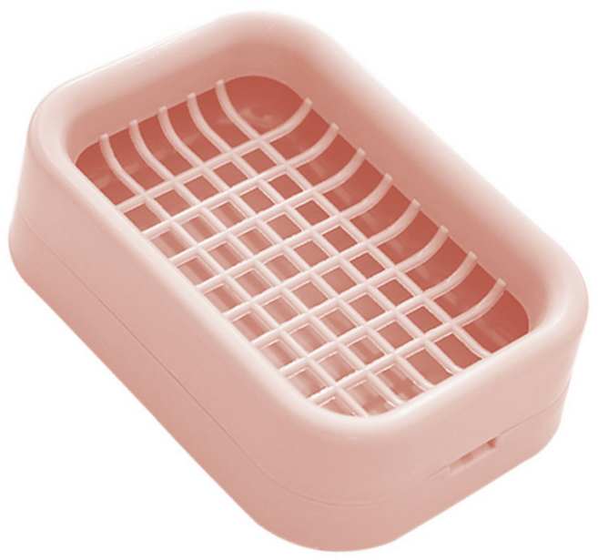 하이엉클 심플 파스텔 물빠짐 비누받침대, 핑크, 1개