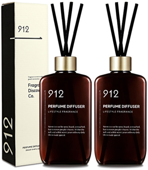 912 퍼퓸 디퓨저 2p + 리드스틱 8p 세트, 선데이모닝, 250ml, 1개