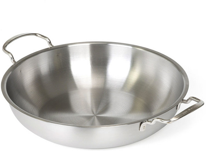 키친아트 IH 스뎅 인덕션 스텐 전골냄비 낮은형 19921, 20cm, 실버, 1개