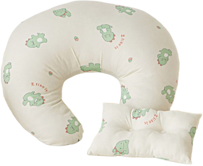 딩고 순면 수유쿠션 + 베개 세트, 그린