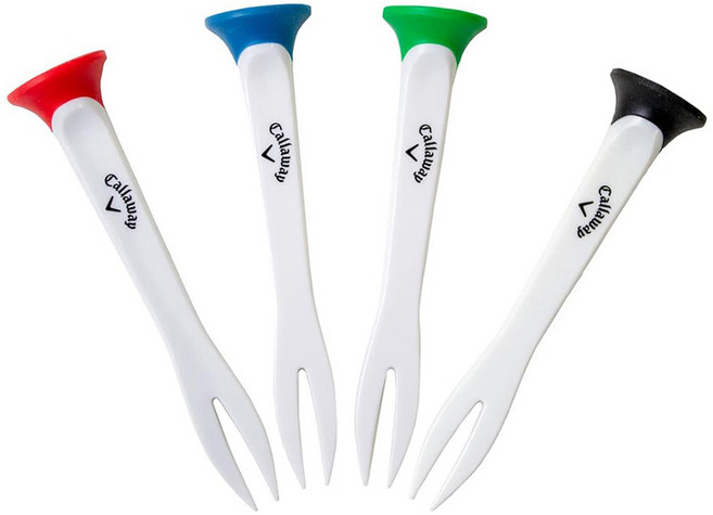Callaway 卡拉威 Par-Tee Quick Fix高爾夫球座 C23209 4支組, 白色, 1組