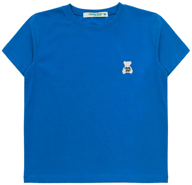 TR테디베어 아동용 테디베어 곰돌이 자수 반팔 티셔츠 TBONHSD20034