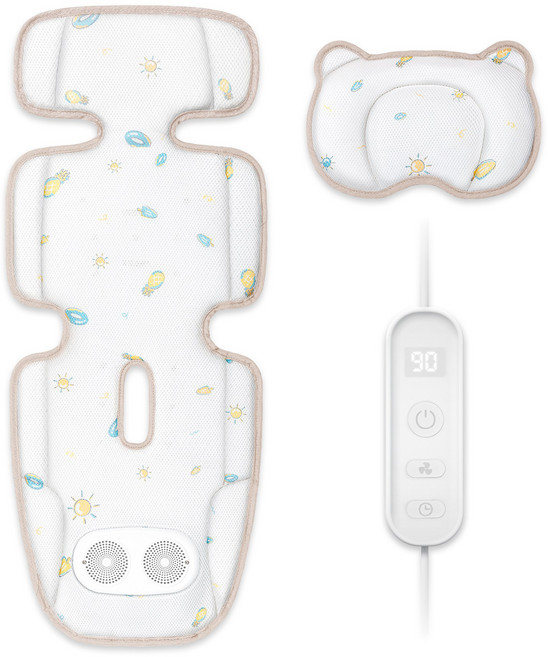 일리맘 듀얼 유모차 쿨시트, 베이지, 1개