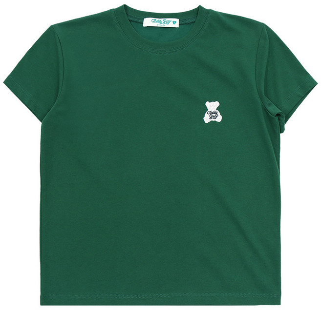 TR테디베어 아동용 테디베어 곰돌이 자수 반팔 티셔츠 TBONHSD20034