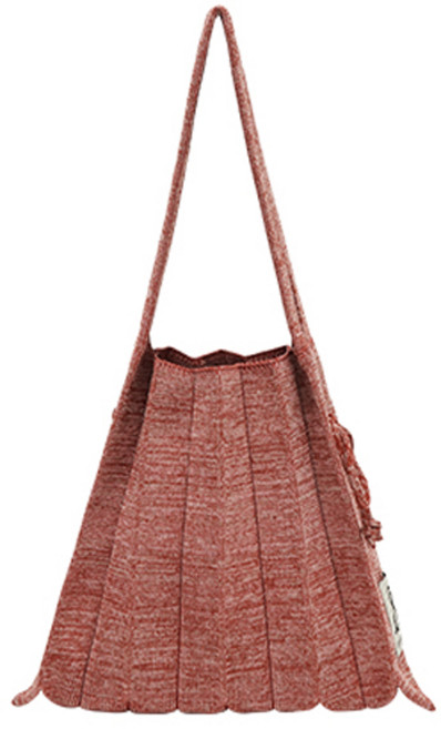 JOSEPH AND STACEY 女款幸運百褶針織波西米亞風托特包