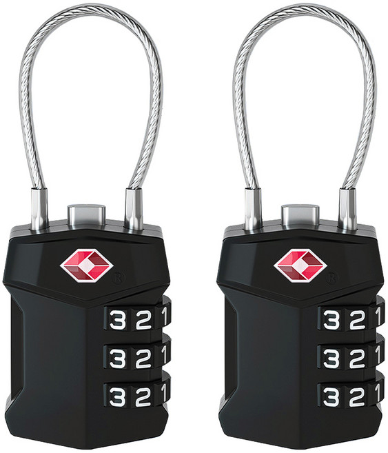 랑고 여행용 와이어 TSA 자물쇠 2p