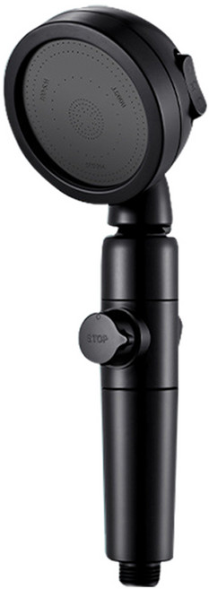 월드크린 다기능 각도조절 스텐 샤워 헤드, 1개, 블랙