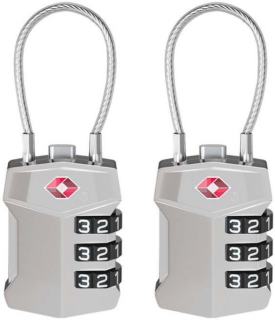랑고 여행용 와이어 TSA 자물쇠 2p