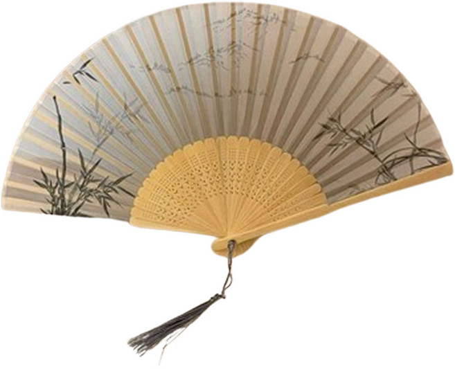 수묵화 접이식 부채, 대나무1, 1개