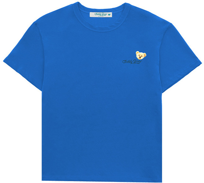 테디베어 여성용 사이드 베어 로고 반팔 티셔츠 TBONHSD20065