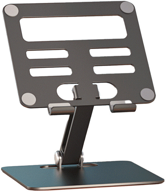 심플리로어 알루미늄 접이식 노트북 패드 거치대, 블랙