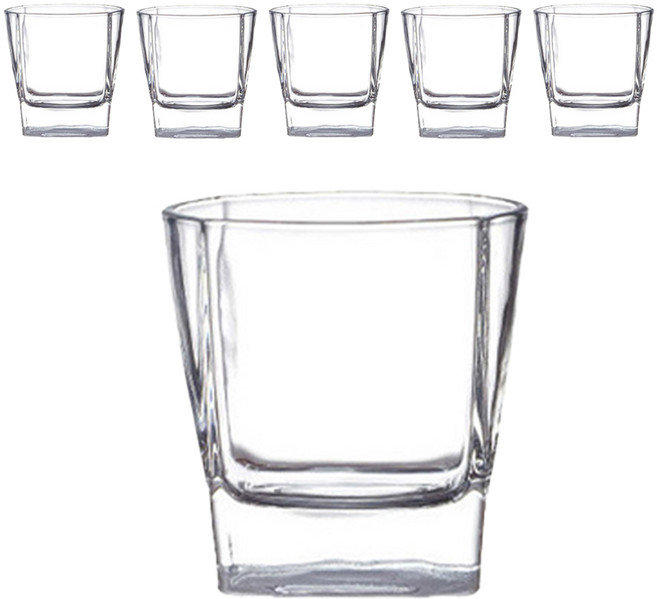 애스크제이 스퀘어 온더락잔 258ml, 6개