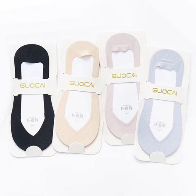 구오차이 시크릿레스트 여성용 하이힐 플랫에 신어도 안보이는 구두쏙 덧신 4켤레 세트