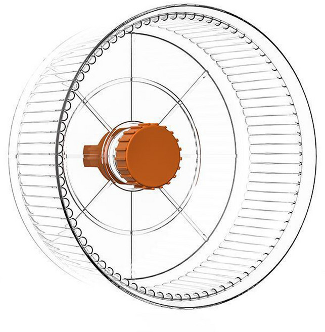데이소이 소동물 크리스탈 쳇바퀴 대형 14cm, 화이트, 1개