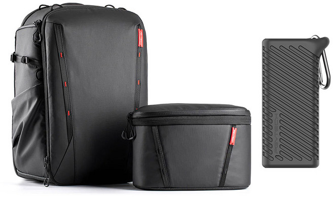 피지테크 원모2 카메라 백팩 35L + SD 카드 리더기 케이스 세트, 혼합색상, 1개