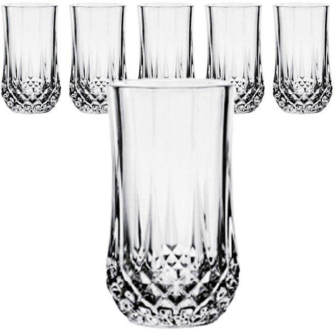 애스크제이 클래식 하이볼잔 330ml, 투명, 6개