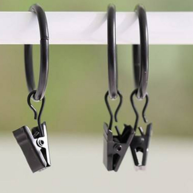 벨라이프 커튼집게링 35mm, 블랙, 3개