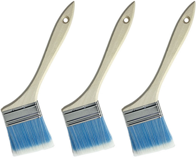 월드크린 겸용 꺾임 페인트 붓, 3개