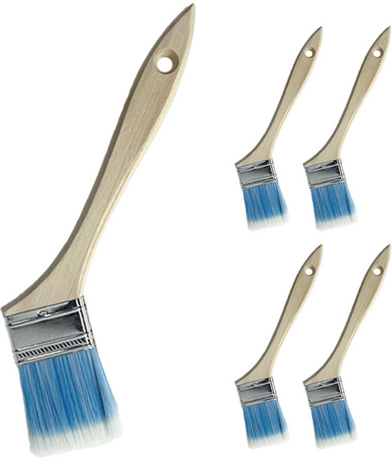 월드크린 겸용 꺾임 페인트 붓, 5개