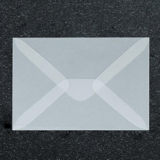 아이엔피 클래식 청첩장 엽서봉투 16 x 11 cm M자형, 반투명, 20개