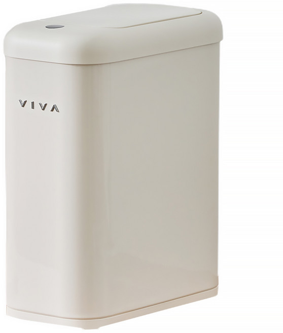 비스비바 센서 휴지통 더슬림 10L, 도브크림