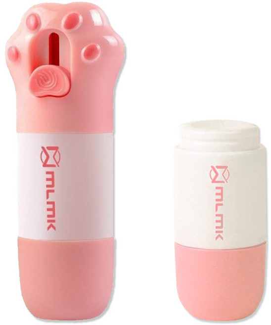 투코비 택배 송장 클리너 커터칼 올인원 고양이 핑크 젤리 10ml + 리필 10ml 세트, 투명, 1세트