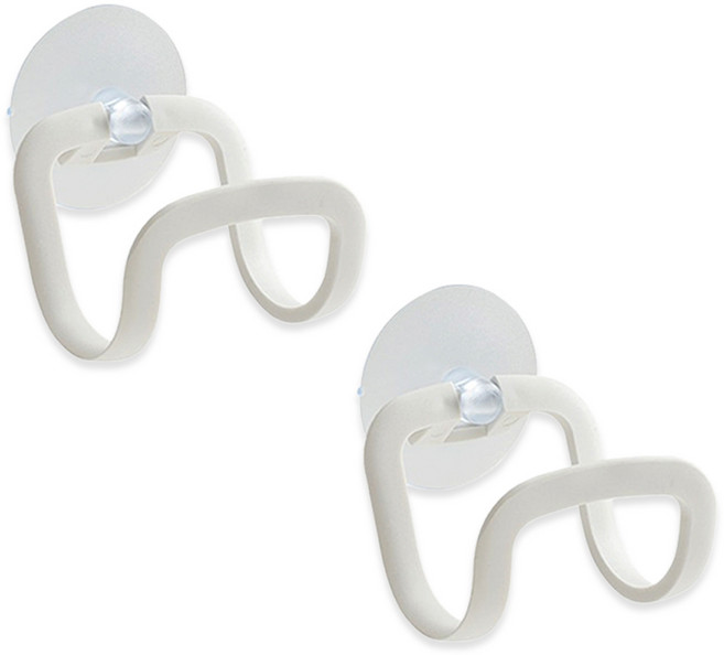 월드크린 흡착식 수세미 걸이, 화이트, 2개