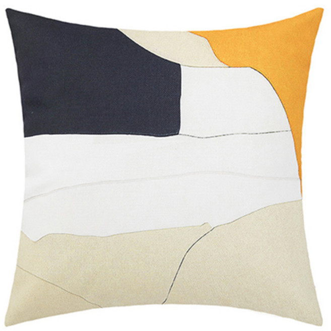 홈플로우 풍성한 색채 라인 기하학 쿠션커버