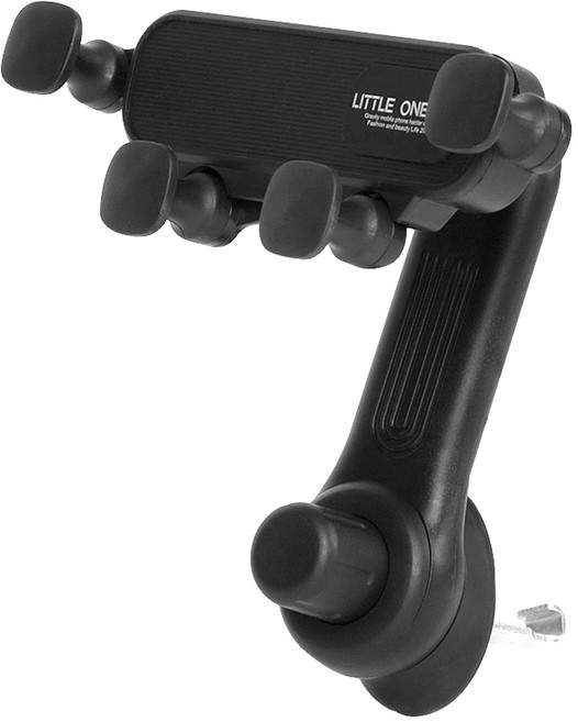 아이엠듀 차량용 무중력 송풍구 핸드폰 거치대 + 롱 크래들 세트, 1세트, 블랙