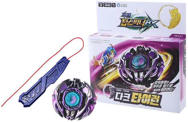 초이락 차징탑스피너BX 다크 타이런 배틀팽이, 혼합색상, 1개