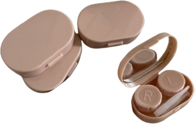 휴대용 렌즈 케이스, 핑크, 4개