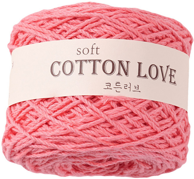 청송뜨개실 코튼러브 뜨개실 18합, 315딸기핑크, 1개