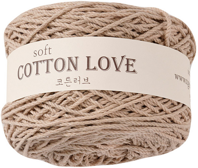 청송뜨개실 코튼러브 뜨개실 36합, 301베이지, 1개