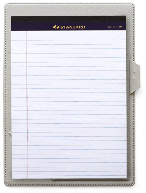 퍼니메이드 가죽 커버 노트패드 홀더 A4 + 노트패드 세트, 라이트그레이, 1개