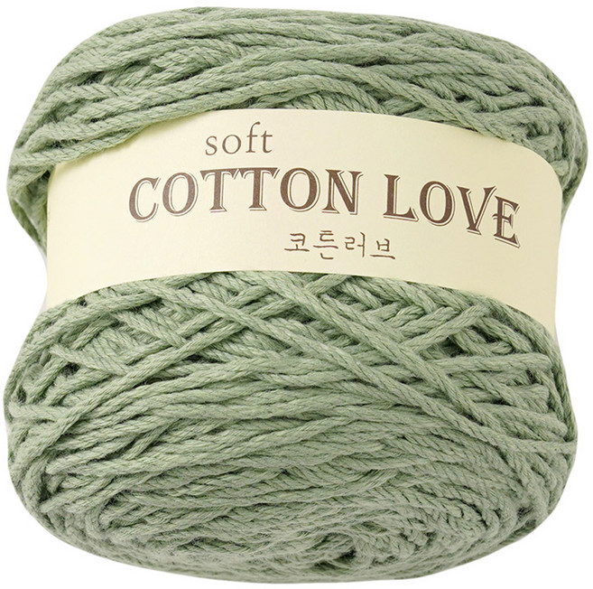 청송뜨개실 코튼러브 뜨개실 36합, 346쑥, 1개
