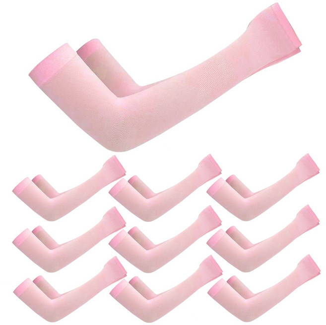 지엠지모터스 쿨 손등 골프 등산 운전 자전거 팔토시 10p, 핑크, 10개