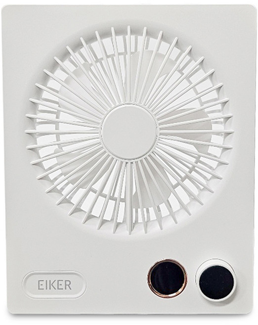 EIKER 울트라 슬림 탁상 벽걸이 겸용 LED 무선 리모컨 선풍기 4000mAh, WS-4415, 화이트
