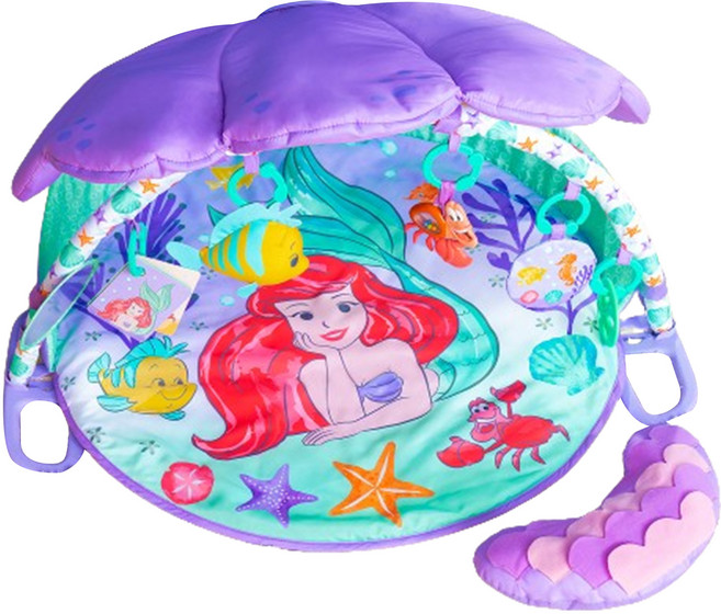 디즈니베이비 인어공주 트윙클 아기체육관 플레이짐 매트 장난감 모빌, 혼합색상, 1개