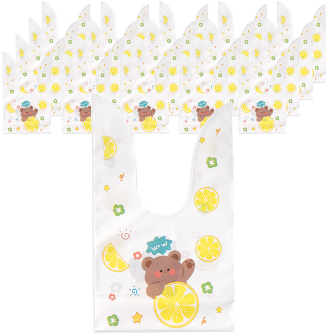 러블리 미니 포장 구디백, 레몬베어, 30개