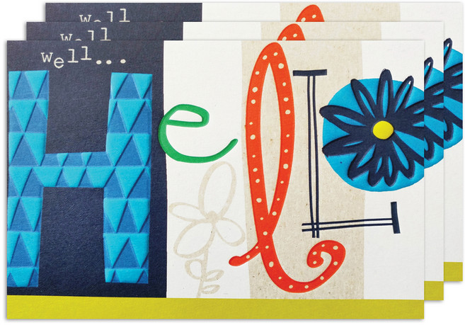 홀마크 다목적 블랭크 카드 세트, NOT1256, 3개