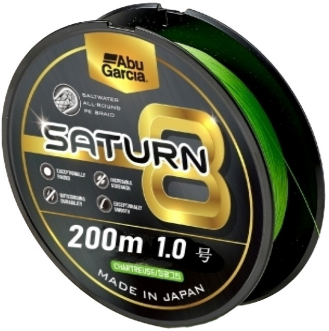 아부가르시아 새턴 8합사 낚싯줄, 형광그린, 1개