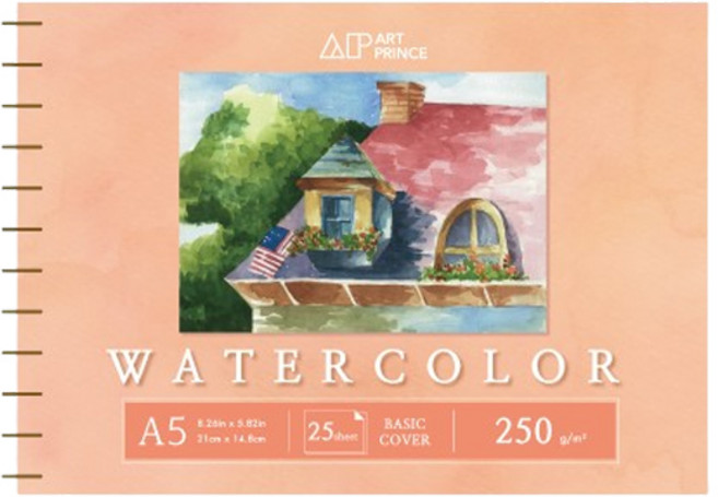 두성 아트프린스 워터컬러 수채화용 스프링 스케치북 250g W06, A5, 25매, 1개