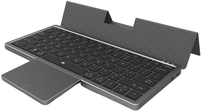 엔보우 휴대용 N패드 플립 블루투스 3채널 무선 키보드, 블랙그레이, NPAD_FLIP