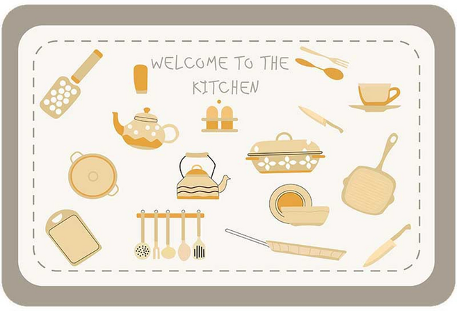 블루코지 규조토 드라잉 식기 건조 매트 40 x 60 cm, Style 12