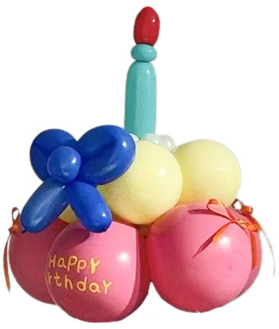 윰스 DIY 생일파티 풍선 모자 + 펌프 세트, 혼합색상, 1세트