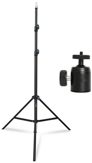 대한 촬영 조명스탠드 삼각대 + 각도조절 볼헤드 세트, 1세트