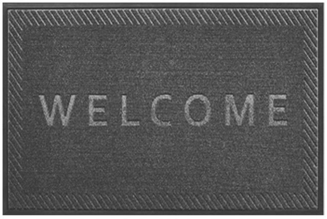 논슬립 미끄럼방지 웰컴2 바닥매트, 차콜, 1개