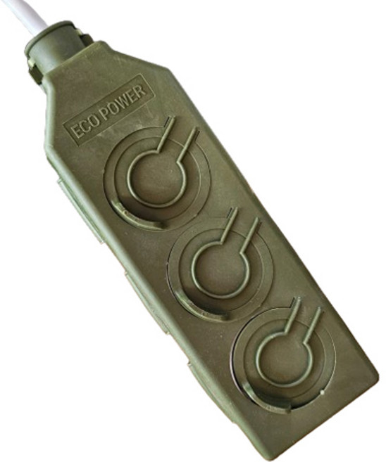 EcoPowerTap 三插延長線組 16A 1.5SQ, 10m, 卡其色(延長線保護套), 1套