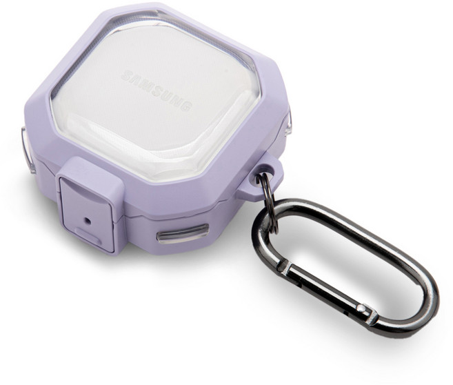 구스페리 범퍼 락 하드 케이스, 갤럭시 버즈2 프로 / 버즈2 / 버즈프로 / 버즈라이브 / 버즈FE, 클리어 라벤더, 1개